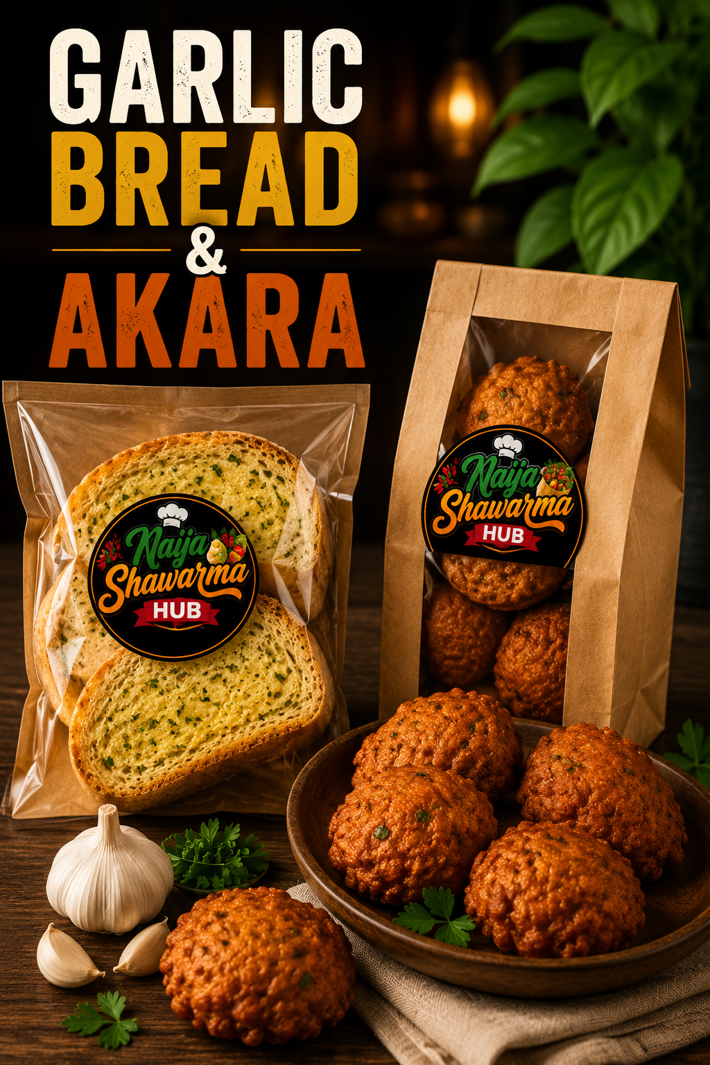 Garlic Bread with Akara
