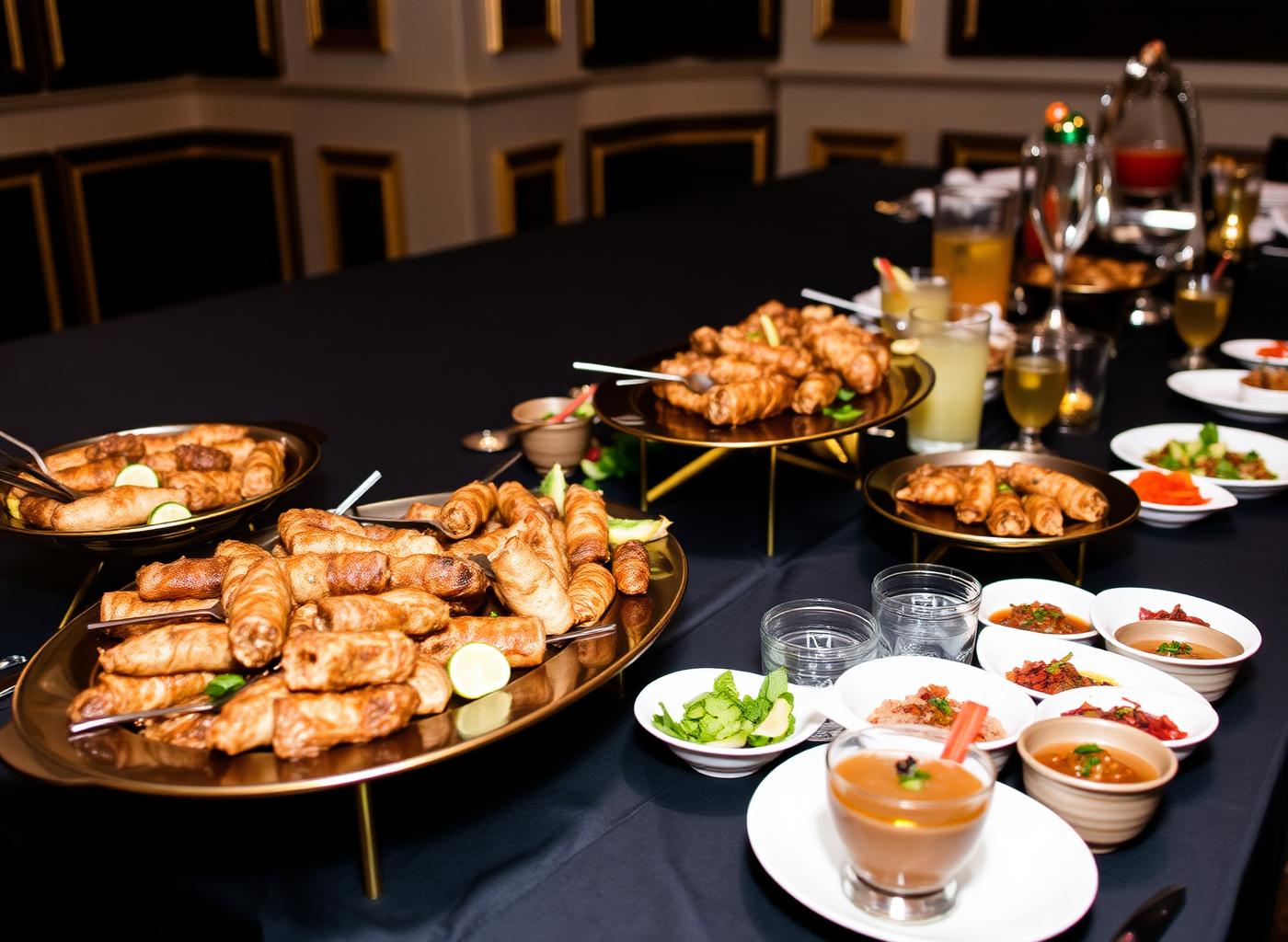 Premium Naija Shawarma Hub catering spread